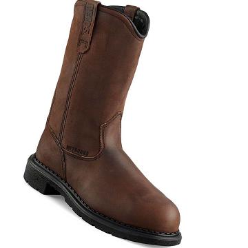 Red Wing SuperSole® 11-inch Waterproof Safety Toe Metguard Pull On Men's Boots Coffee | ZA 230JPQ